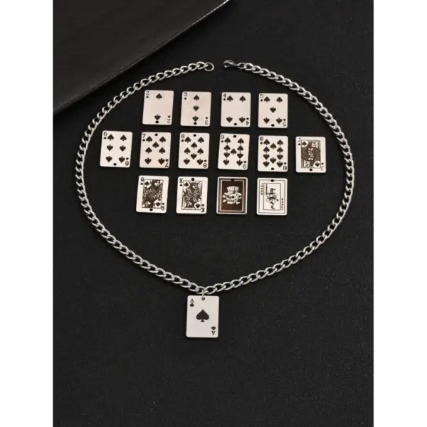 Stainless Steel Poker Necklace